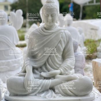 Phật Thích Ca Ngồi Đá Trắng Tự Nhiên