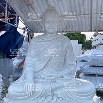 Tượng Phật Thích Ca Bằng Đá Trắng