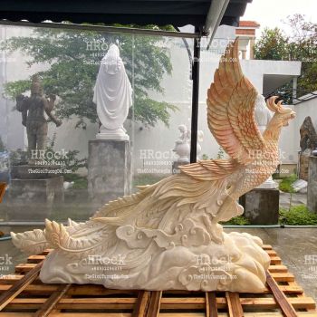 Tượng Phượng Hoàng Lửa Đá Đỏ