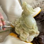 Tượng Long Quy Bằng Đá Xám điêu khắc đẹp trên nền đá xám nhạt