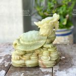 Tượng Long Quy Bằng Đá Xám điêu khắc đẹp trên nền đá xám nhạt