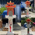 Bàn Thờ Chư Thiên Kiểu Hoa Bằng Đá Tự Nhiên Sơn Theo Yêu Cầu