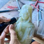 TƯỢNG ĐỨC MẸ BẰNG ĐÁ NGỌC ONYX XANH